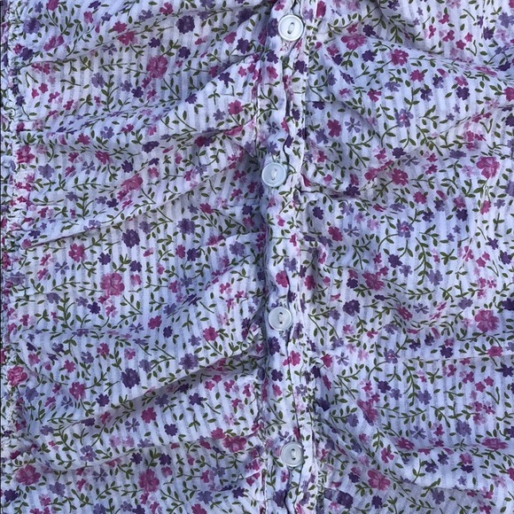 Warehouse One Floral Collared Button Up Top - Picture 3 of 5